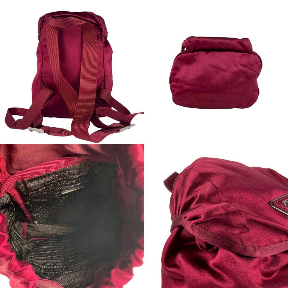 Prada Satin Burgundy Red Backpack - Picture 3 of 4